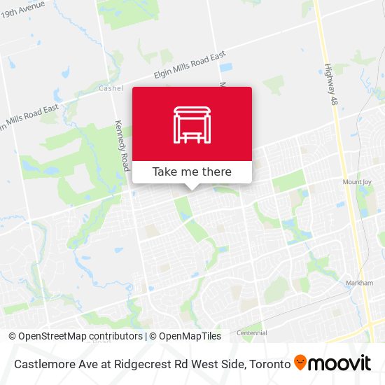 Castlemore Ave at Ridgecrest Rd West Side map