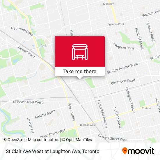 St Clair Ave West at Laughton Ave map