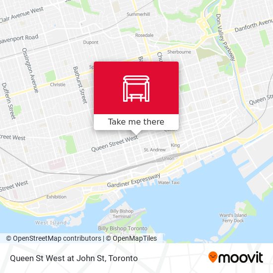 Queen St West at John St map