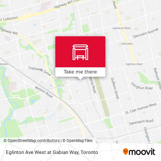 Eglinton Ave West at Gabian Way map