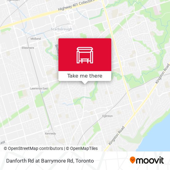 Danforth Rd at Barrymore Rd map