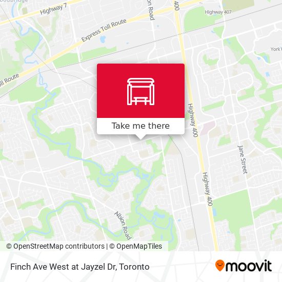Finch Ave West at Jayzel Dr map