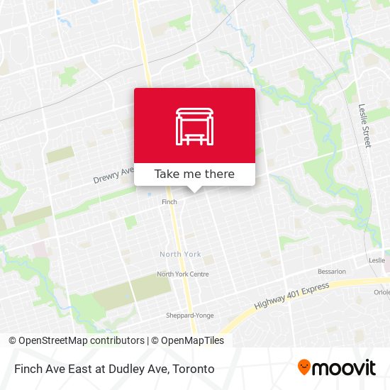 Finch Ave East at Dudley Ave map