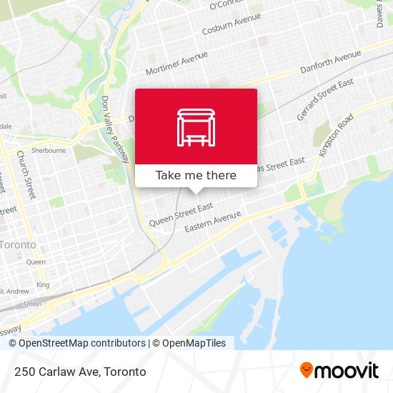 250 Carlaw Ave map