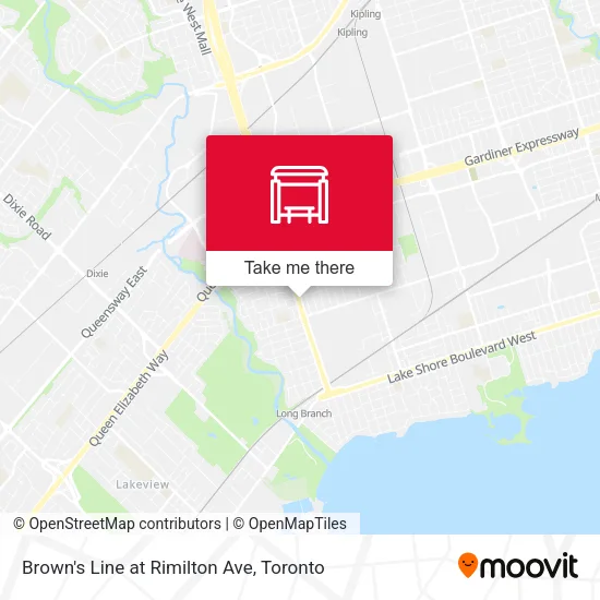 Brown's Line at Rimilton Ave map