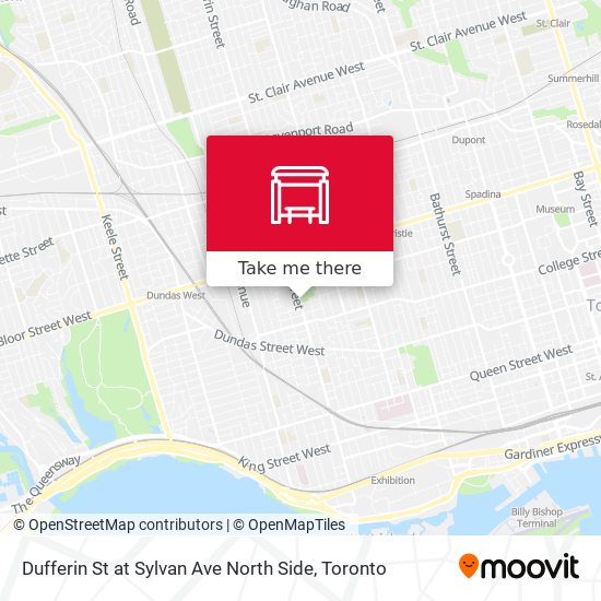 Dufferin St at Sylvan Ave North Side map