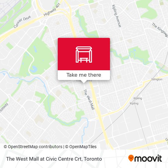The West Mall at Civic Centre Crt map