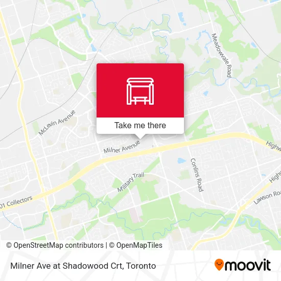 Milner Ave at Shadowood Crt map