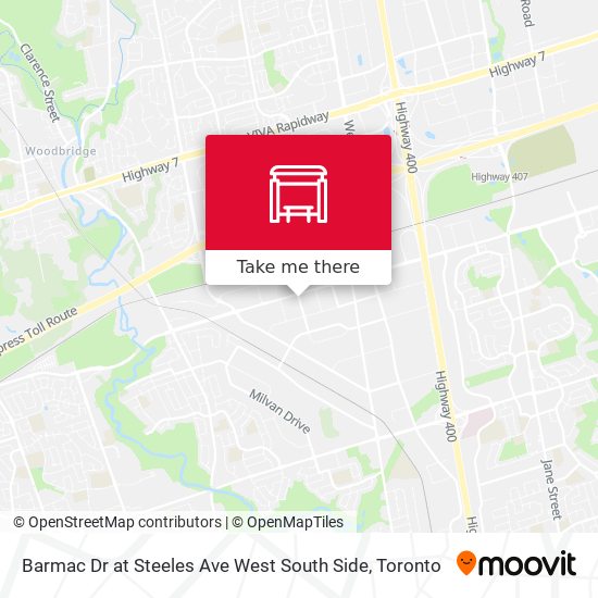 Barmac Dr at Steeles Ave West South Side map
