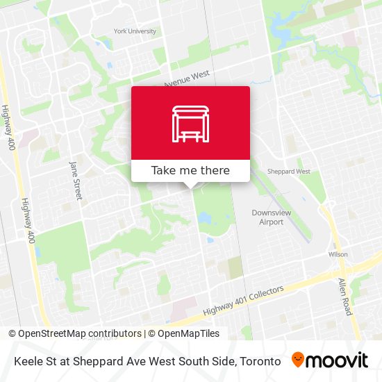 Keele St at Sheppard Ave West South Side map