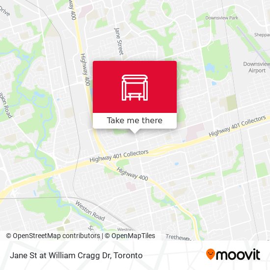 Jane St at William Cragg Dr map
