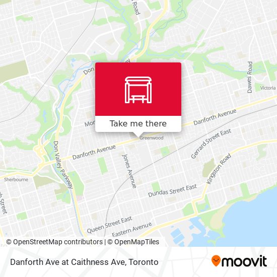 Danforth Ave at Caithness Ave map