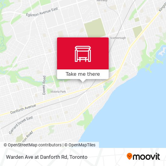 Warden Ave at Danforth Rd map