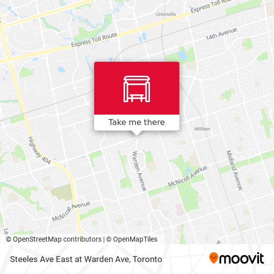 Steeles Ave East at Warden Ave map