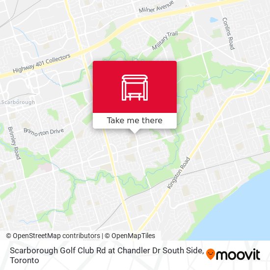 Scarborough Golf Club Rd at Chandler Dr South Side map