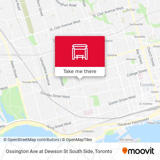 Ossington Ave at Dewson St South Side map