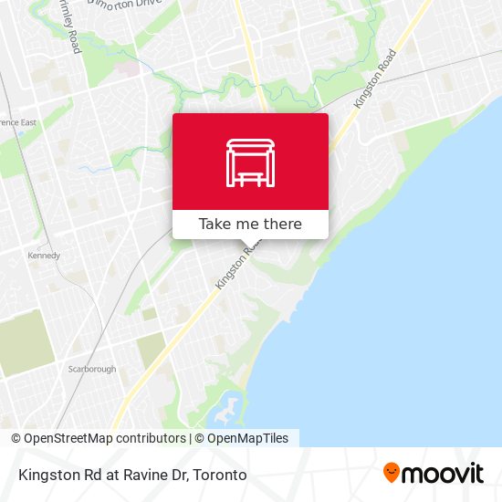 Kingston Rd at Ravine Dr map