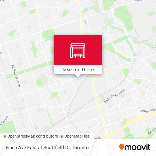 Finch Ave East at Scottfield Dr map
