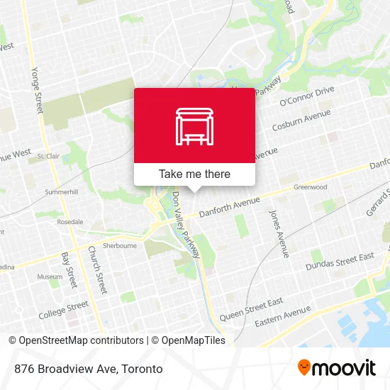 876 Broadview Ave map