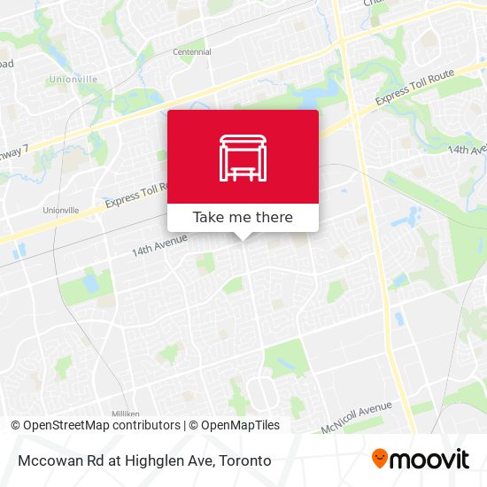 Mccowan Rd at Highglen Ave map