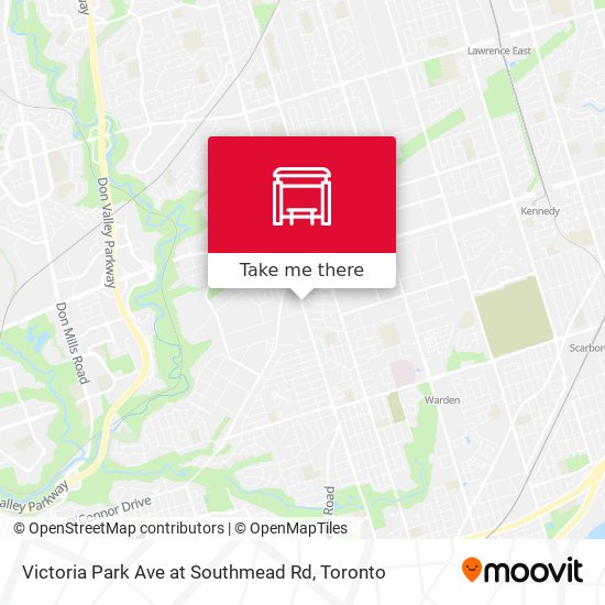 Victoria Park Ave at Southmead Rd map
