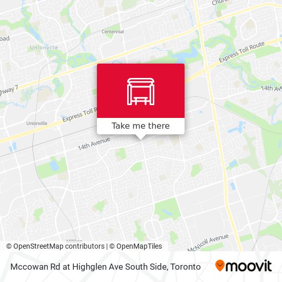 Mccowan Rd at Highglen Ave South Side map