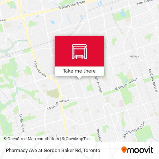 Pharmacy Ave at Gordon Baker Rd map