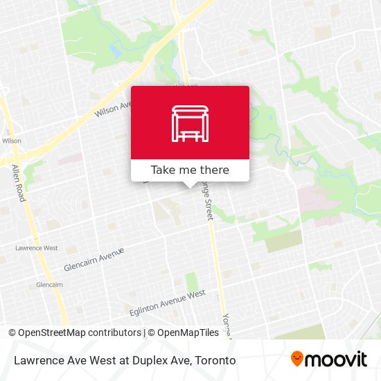Lawrence Ave West at Duplex Ave plan