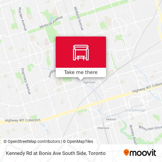 Kennedy Rd at Bonis Ave South Side map