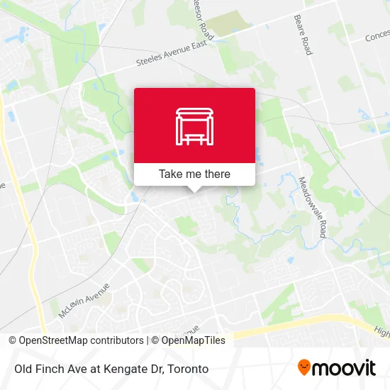 Old Finch Ave at Kengate Dr map