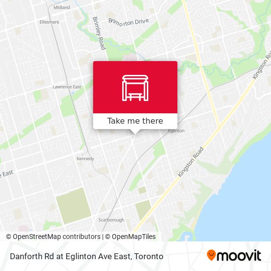 Danforth Rd at Eglinton Ave East map