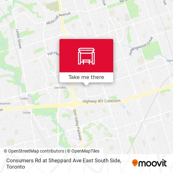 Consumers Rd at Sheppard Ave East South Side map