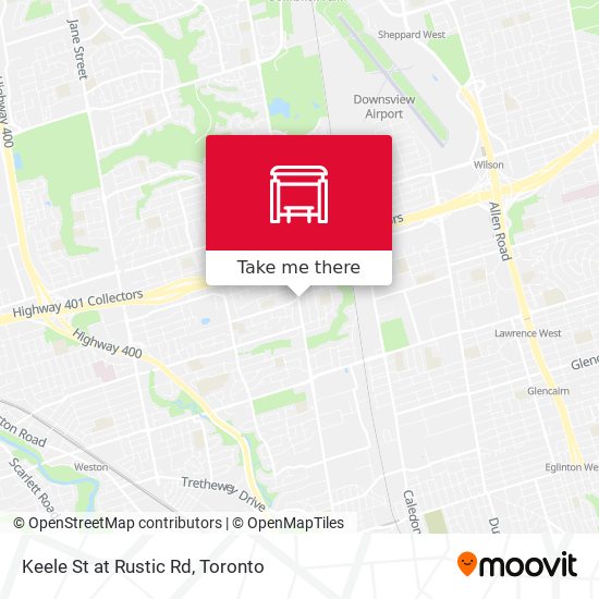 Keele St at Rustic Rd plan