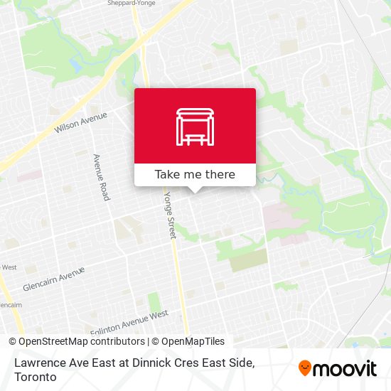 Lawrence Ave East at Dinnick Cres East Side map