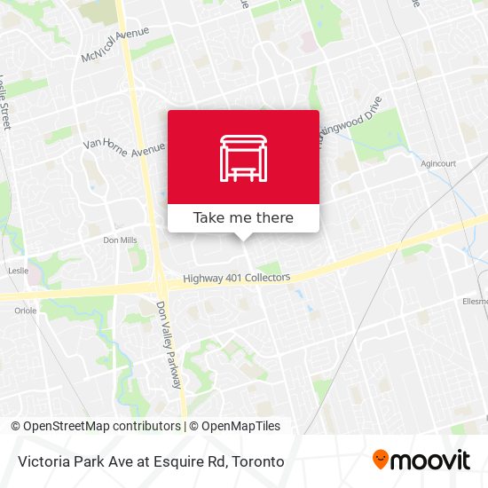 Victoria Park Ave at Esquire Rd map
