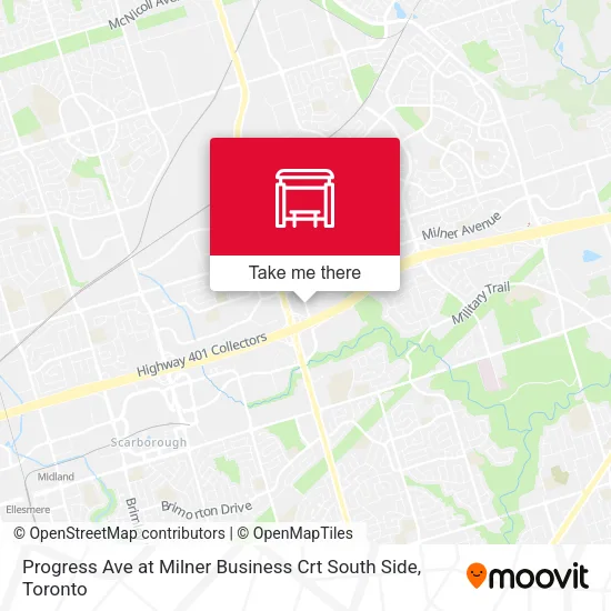 Progress Ave at Milner Business Crt South Side map