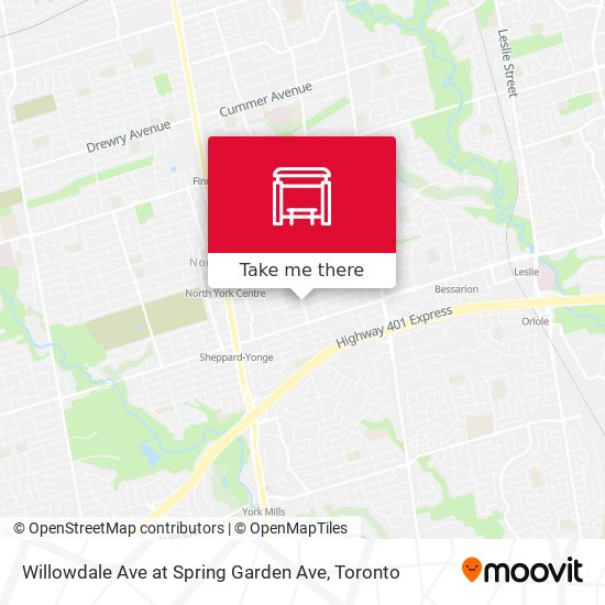 Willowdale Ave at Spring Garden Ave map