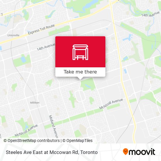 Steeles Ave East at Mccowan Rd map