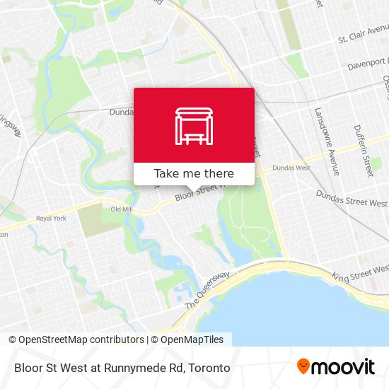 Bloor St West at Runnymede Rd map