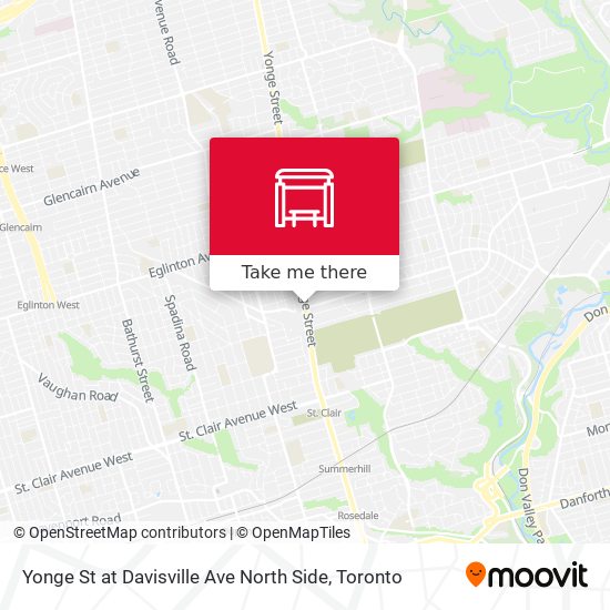 Yonge St at Davisville Ave North Side map