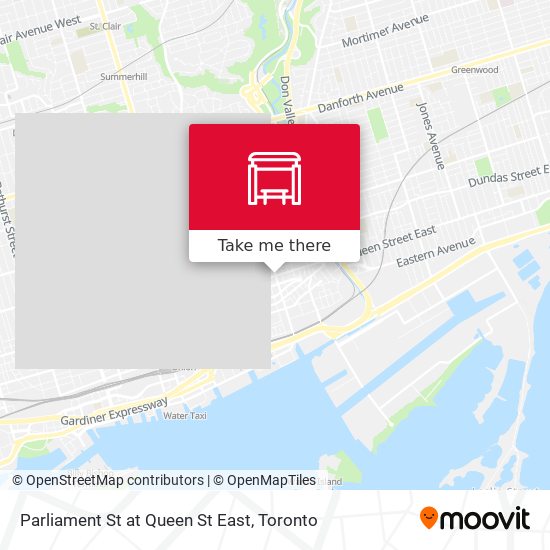 Parliament St at Queen St East map