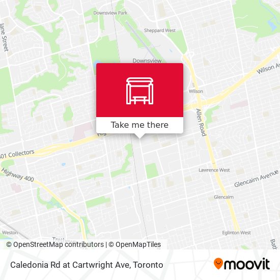 Caledonia Rd at Cartwright Ave map
