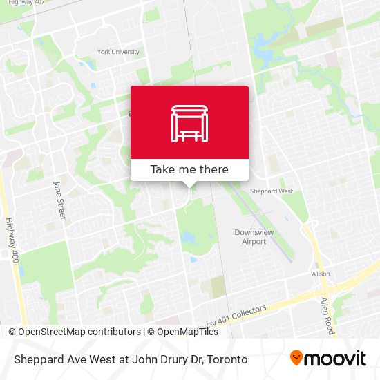 Sheppard Ave West at John Drury Dr map