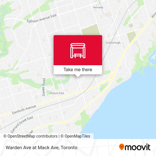 Warden Ave at Mack Ave map