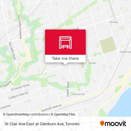 St Clair Ave East at Glenburn Ave map