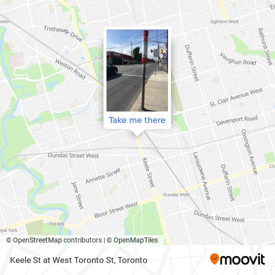 Keele St at West Toronto St plan