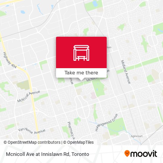 Mcnicoll Ave at Innislawn Rd map