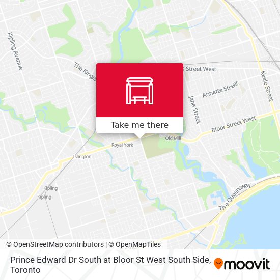 Prince Edward Dr South at Bloor St West South Side plan