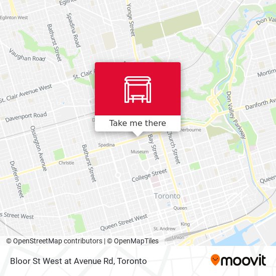 Bloor St West at Avenue Rd map