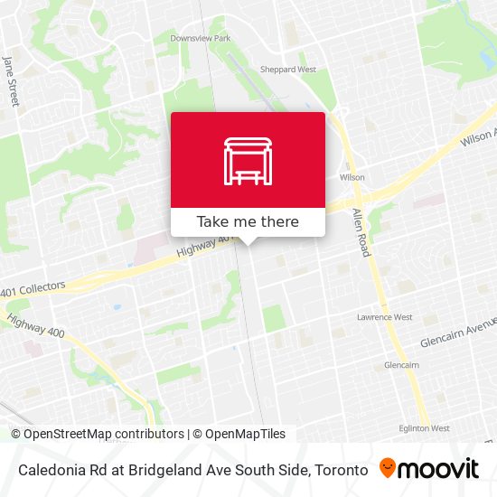 Caledonia Rd at Bridgeland Ave South Side map